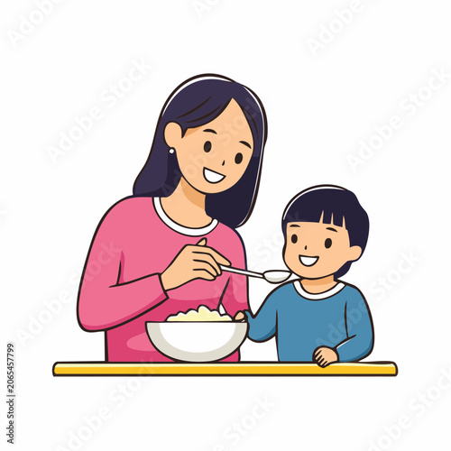 Mother Feeding Her Child