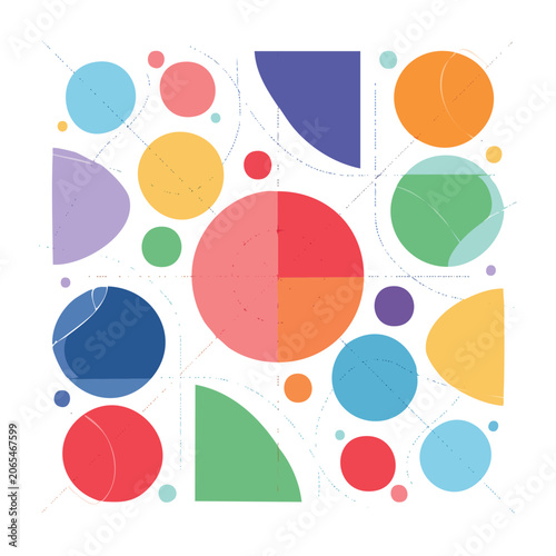 Colorful Abstract Geometric Shapes Illustration