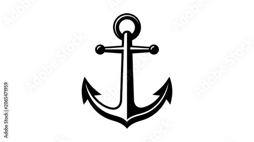Photos Black Anchor Icon Symbol Design.