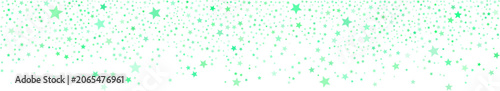 Star Confetti Border Background with Falling Glitter Stars for Festive Celebration Banner Design
