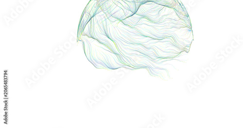 Abstract brain lines illust...