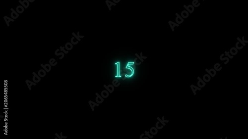 A deep black void is pierced by the glowing cyan neon outline of the number 21, creating a striking visual contrast and a sense of digital luminescence