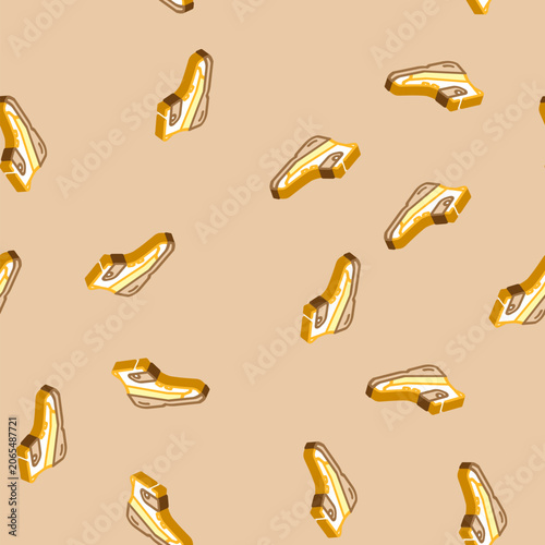 Photography canyoneering shoes footwear tourism isometric seamless pattern