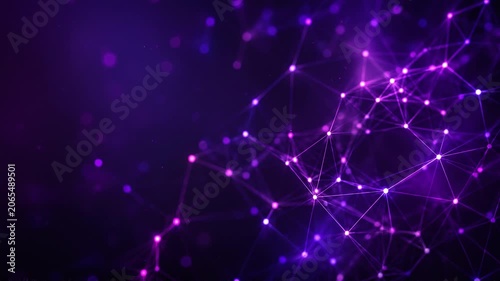 Purple Digital Plexus Network Motion Background