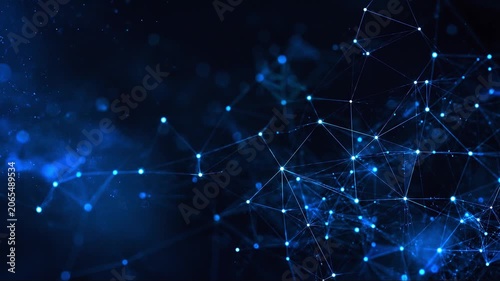 Abstract Blue Plexus Network Seamless Loop Background