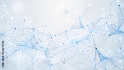 Clean White Blue Plexus Technology Background Loop
