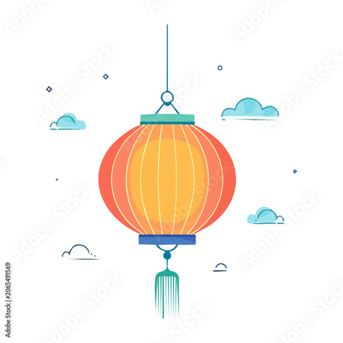 Hot air balloon vector illustration isolated
