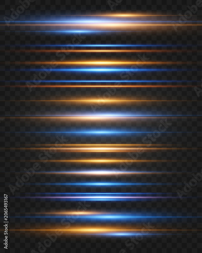Foto Vector abstract lights lines on png