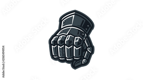 Canvas-taulu Black robotic hand fist metal.