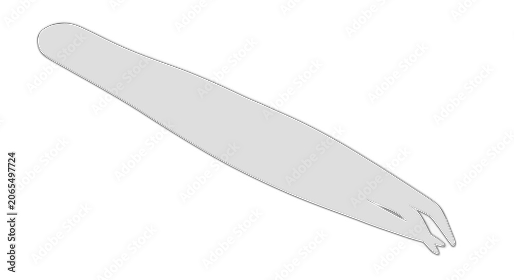 Obraz premium A gray illustration of a tweezer on a clean surface