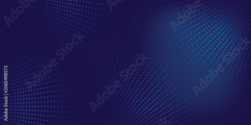 Abstract blue dynamic wavy line dotted texture blue bakcground. Dark blue copy space.