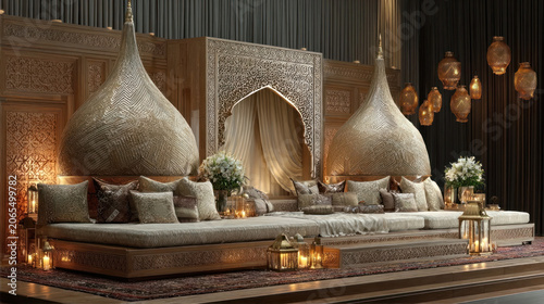 Majestic Ornate Seating Area Ved Decor