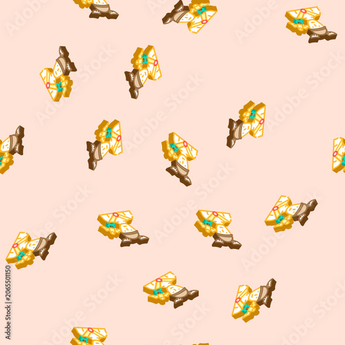 Foto hermes greek god mythology isometric seamless pattern