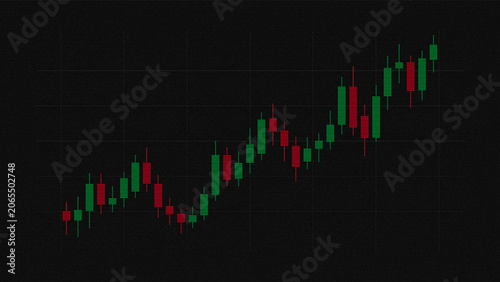 Candlestick Trading Chart Showing Bullish Trend and Financial Growth