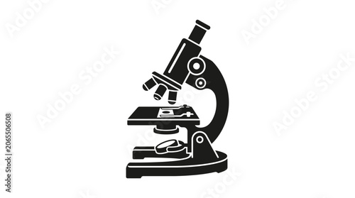 Microscope Icon Vector Graphic - Science and Research Symbol