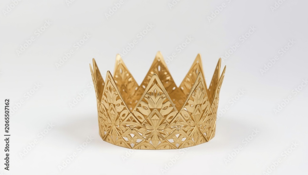 Obraz premium Golden decorative crown with cut-out designs