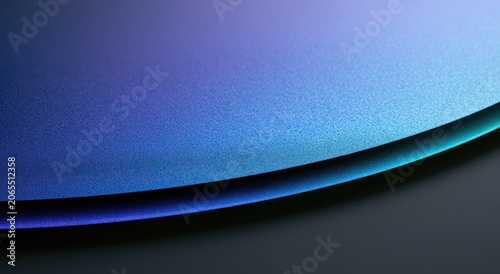 Smooth metallic surface with a glowing blue edge