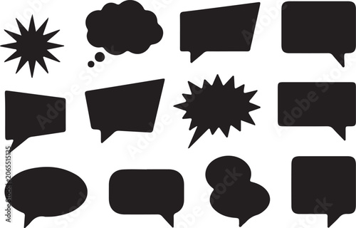Photography Black comic speech bubbles and icons