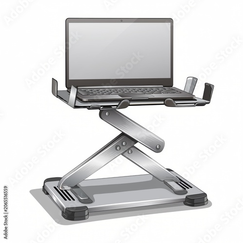 Adjustable Laptop Stand Designed for Ergonomic Height Adjustment and Better Posture to Enhance Comfort While Working at Home or Office Desk Setup