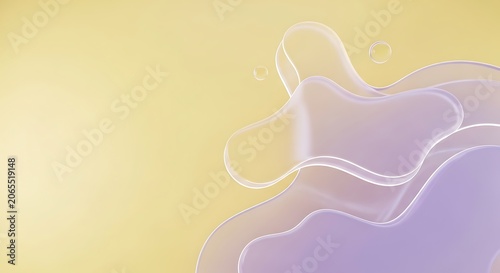 Abstract geometric shapes in gradient background
