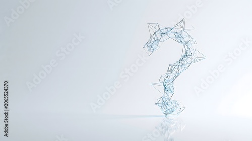 Conceptual background: Clean futuristic 3D interrogation point with ample copy space