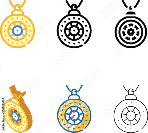 Fotografía amulet accessory color icon vector