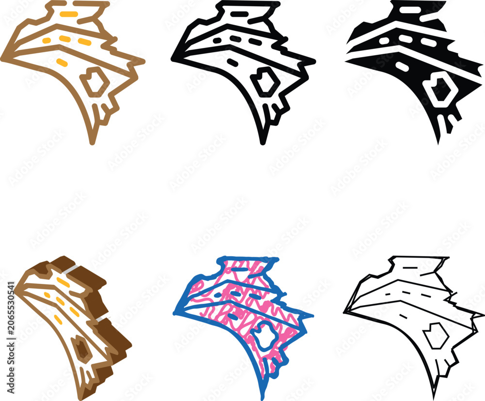 Naklejka premium ragged wing color icon vector. ragged wing sign. isolated symbol pack illustration