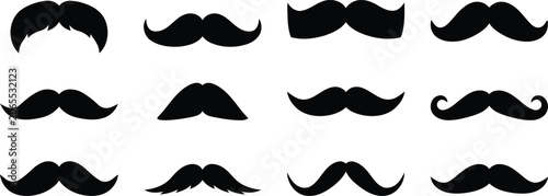 Photos Collection of black mustache silhouettes