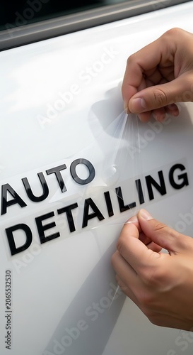 Person polishing a car with microfiber cloth.