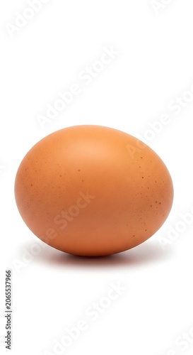 Single ripe orange fruit on white background.