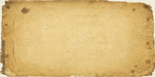 Vintage aged parchment paper background with worn texture and rope detail