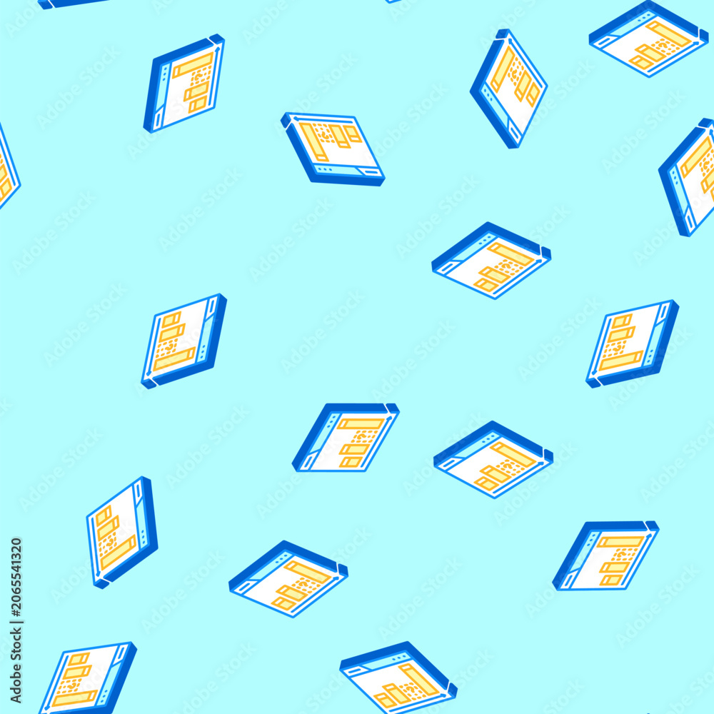 Fototapeta premium content gap analysis seo isometric seamless pattern. content gap analysis seo sign illustration