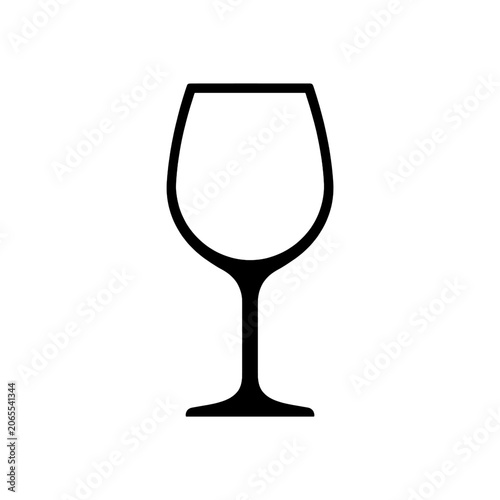 Wine Glass Shape Vector Illustration