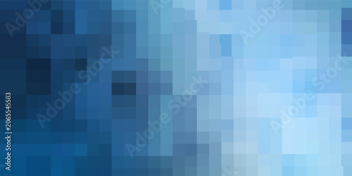 Gradient blue background. Geometric texture of light-dark blue squares. The substrate for branding, calendar, postcard, screensaver, poster, cover. vector