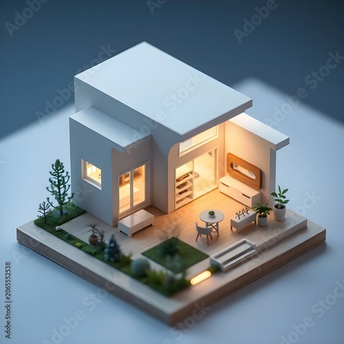 Miniatur 3D home building