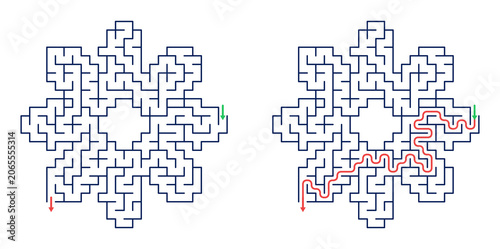 Flower labyrinth worksheet