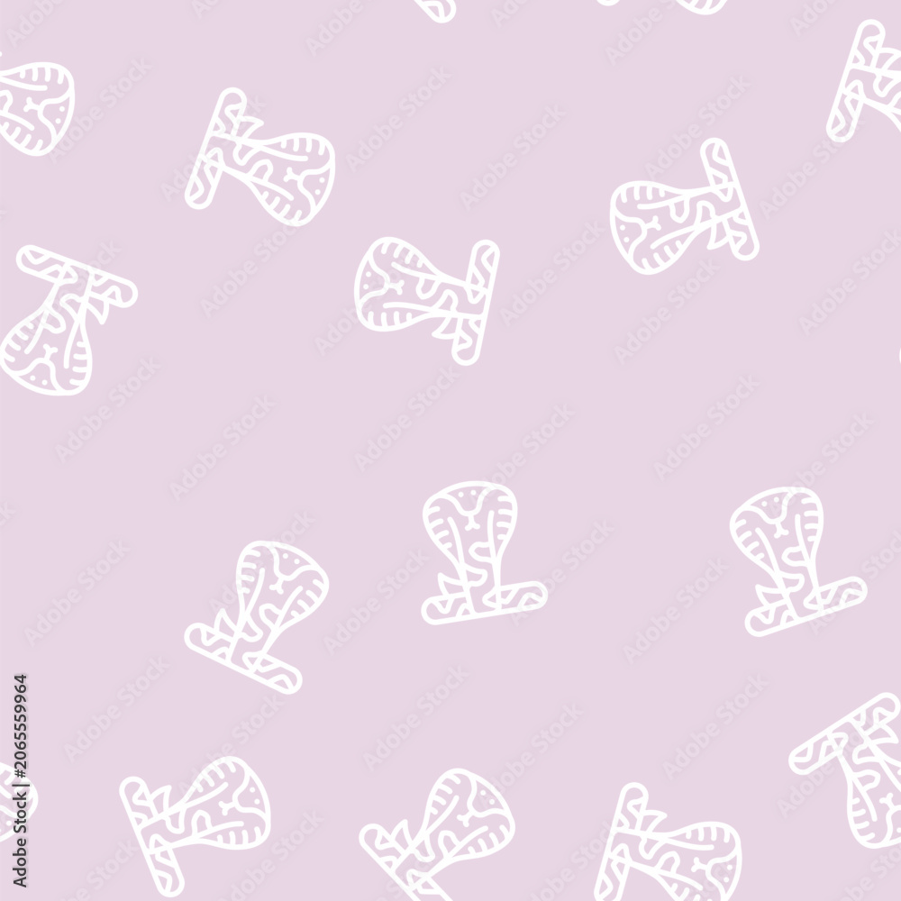 Fototapeta premium cobra snake line seamless pattern cobra snake thin line illustration