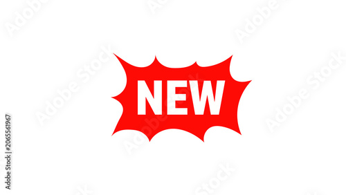 Untitled design - 1 Red burst star shape icon with text NEW
