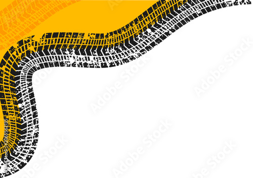 Grunge Tire Track Corner