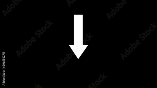 Animated arrow pointing down download, arrow, signs, down, animation, 4k video.