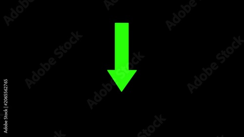 Animated arrow pointing down download, arrow, signs, down, animation, 4k video.