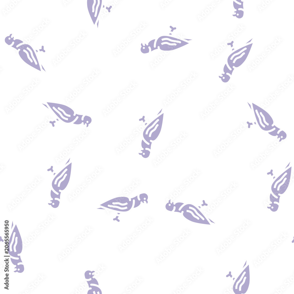 Fototapeta premium parrot bird glyph vector seamless pattern. parrot bird signthin illustration