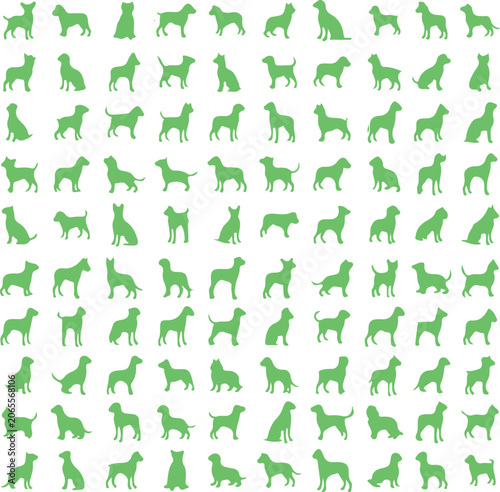 A colorful assortment of dogs, featuring multiple breeds and fur patterns, gathered together in a lively environment