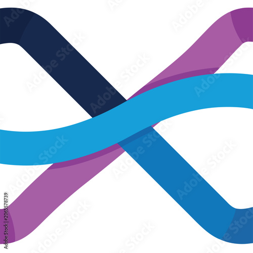 infinity loop with purple blue and dark blue colors