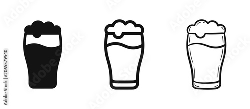 Foto Beer Glass Icons Set