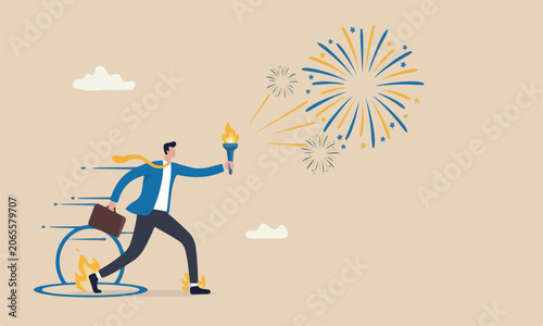 Canvas Print Advantage business competition, motivation, agility or innovation for success, l