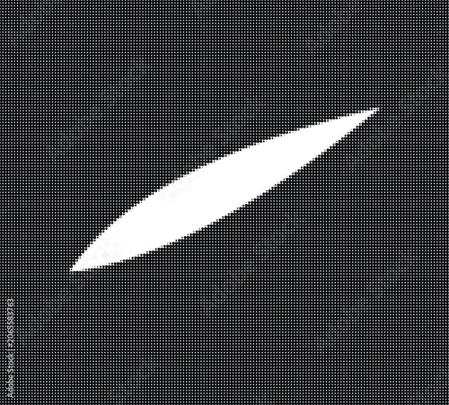 A sleek white surfboard glides through calm waters on a sunny day.