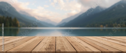 Wooden table angle with soo...