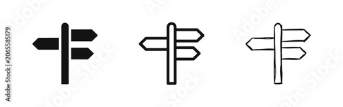 Bild auf Leinwand Signpost icon set
