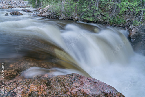 Fényképezés Cache la Poudre River at Poudre Falls in northern Colorado, early summer scenery